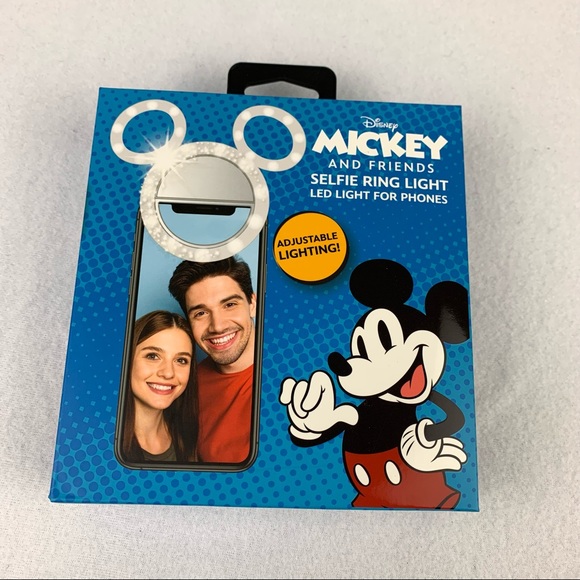 Mickey Mouse Ears Selfie Ring Light LED For Phones Disney Adjustable New - Picture 2 of 9